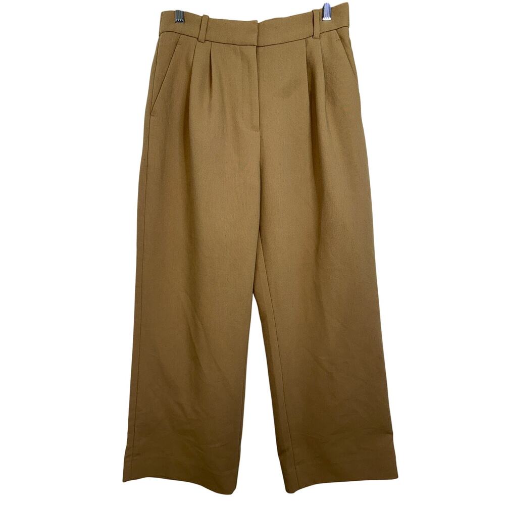 Abercrombie & Fitch Sloane Tailored Pant Tan Wide Leg Dress Pants Trousers Sz 28